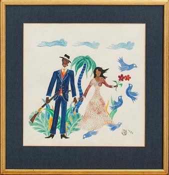 HENRY UNGER, watercolor, signed and dated 1973,