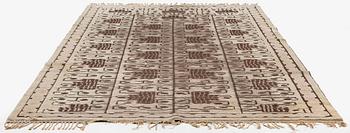 Märta Måås-Fjetterström, A 'Skvattram' carpet, knotted pile in relief, ca 365 x 228 cm, signed AB MMF.