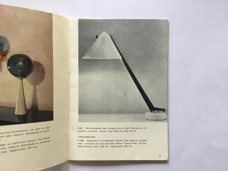 Hans-Agne Jakobsson, a table lamp, model "B 54", Hans-Agne Jakobsson AB, Markaryd 1950s.