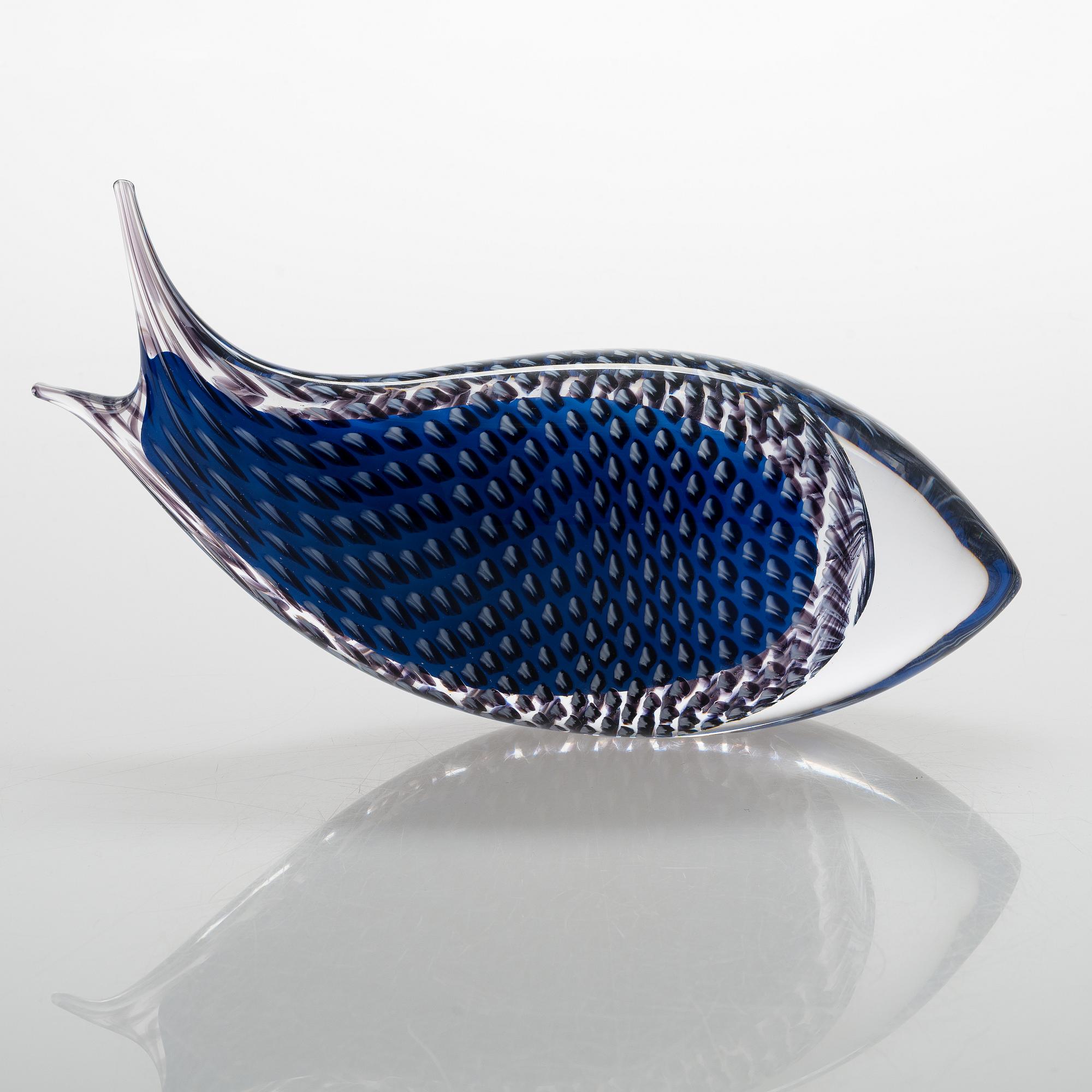 Skulptur, glas, signerad, formgivare Hanne Dreutler, glasblåsare Arthur Zirnsack, Studio Åhus 2002.