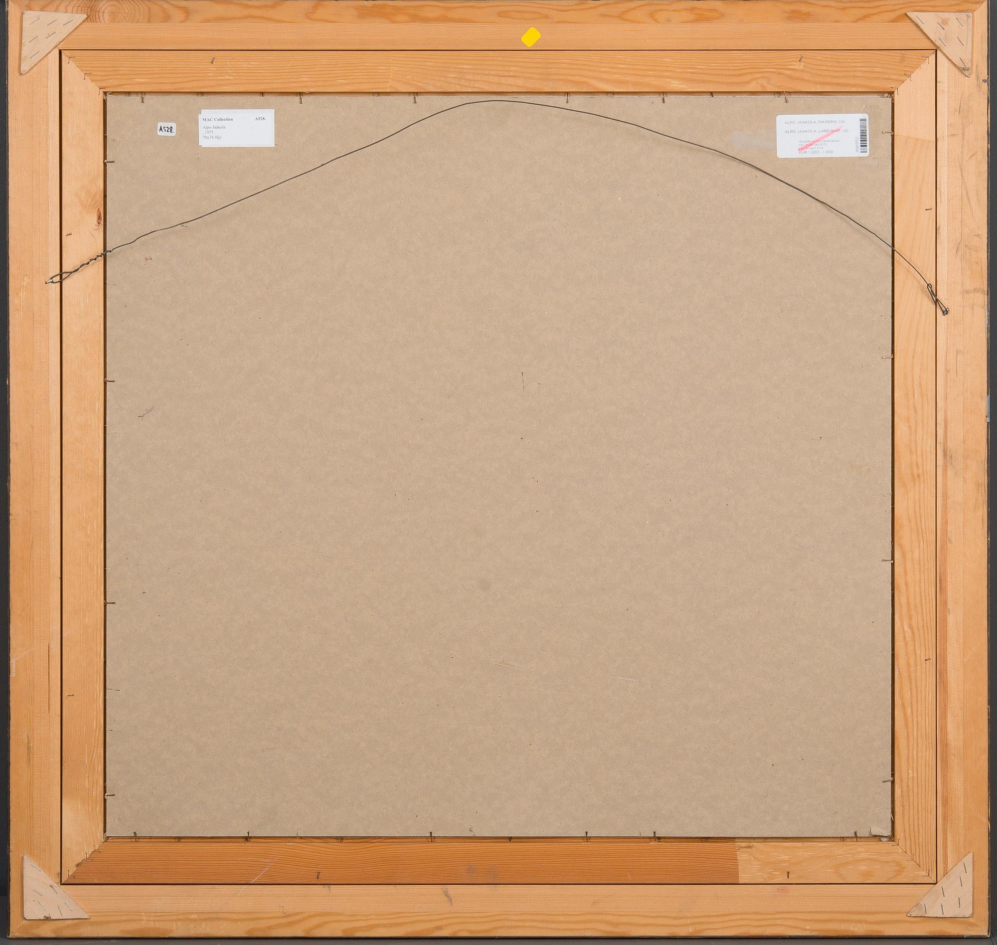 ALPO JAAKOLA, öljy kankaalle, signeerattu ja päivätty -75.