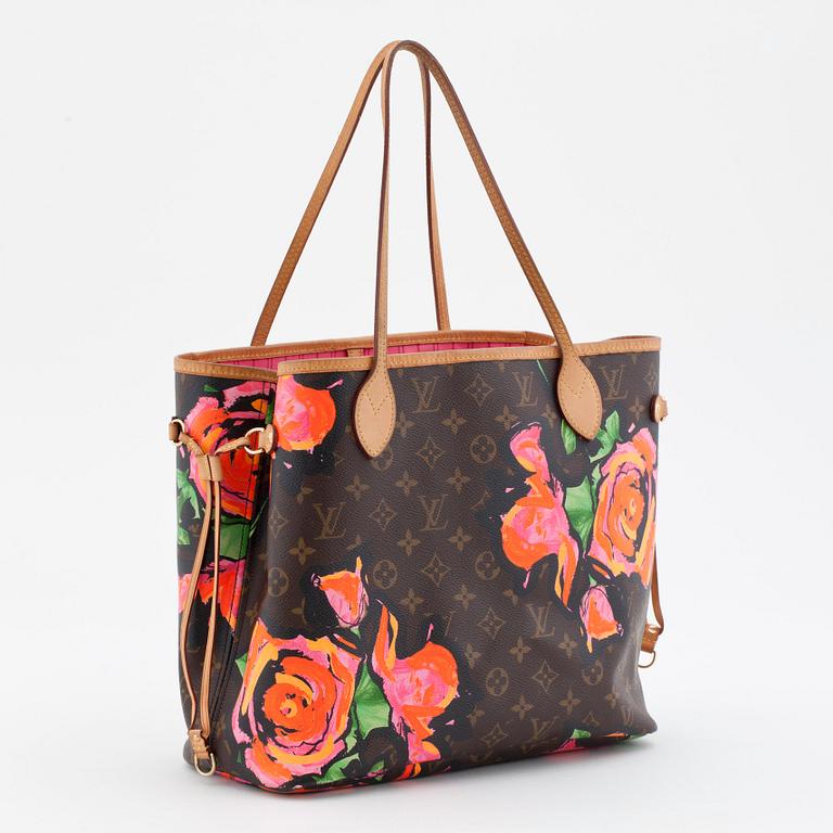 LOUIS VUITTON, a monogrammed canvas shoulder bag, "Stephen Sprouse Roses Neverfull MM", limited edition 2009.