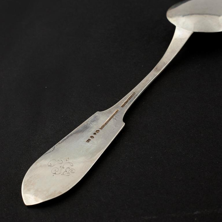 Seventeen silver spoons, mostly model "Tornedal", Oskar Strömbergs efterträdare, Haparanda, around the mid 20th century.