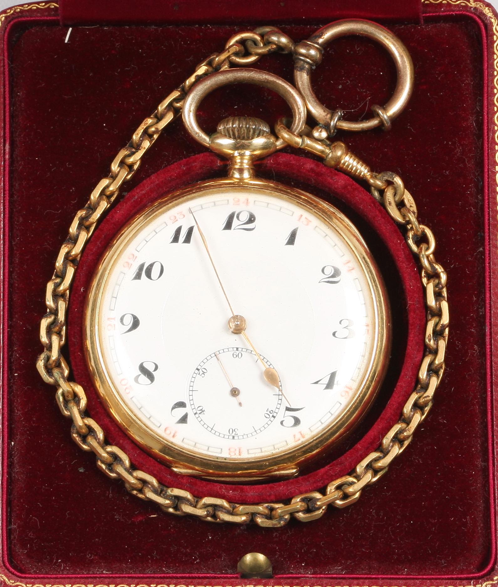 HERRFICKUR, guld, 18 K. Tidigt 1900-tal.