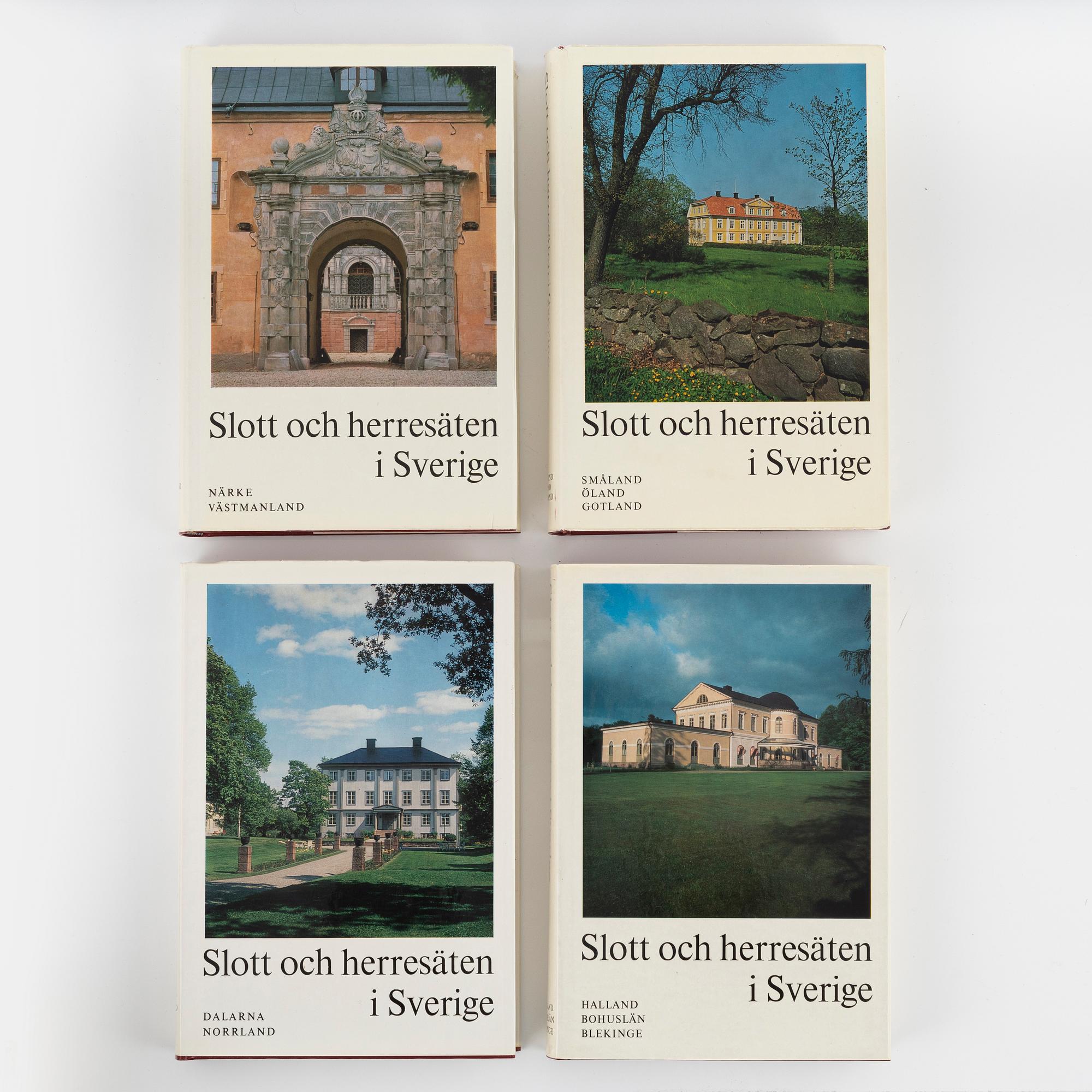 "Svenska Slott och Herresäten", 15 volumes, Allhems Förlag, Malmö, Sweden, 1966-71.