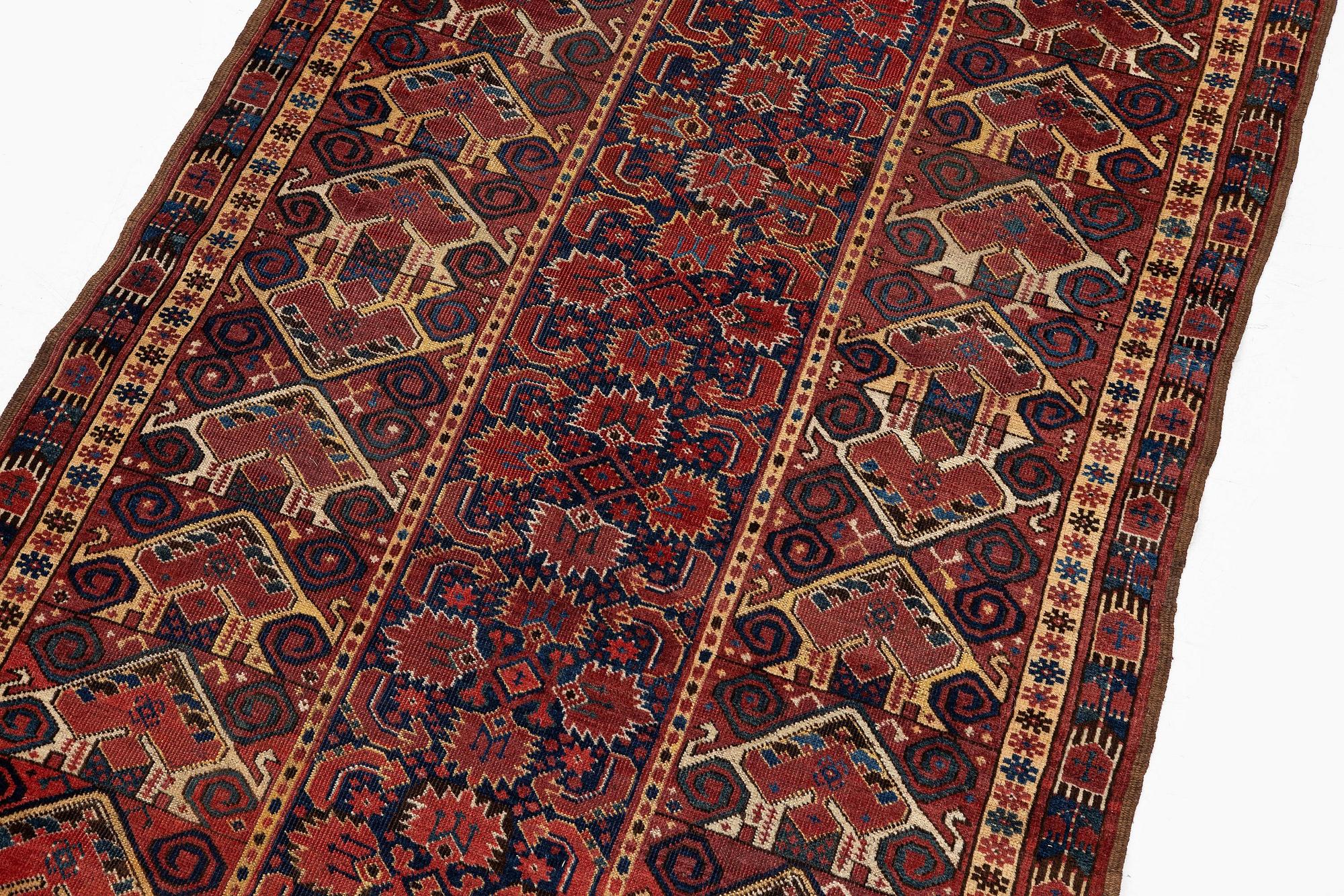 An antique Beshir rug, central Turkmenistan, c. 245 x 135 cm.