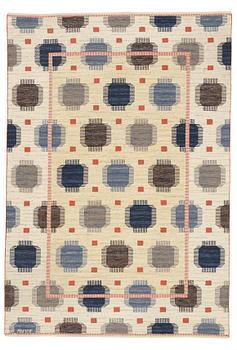 Märta Måås-Fjetterström, a carpet, "Blåplump", flat weave, ca 263-265 x 181,5-182,5 cm, signed AB MMF.