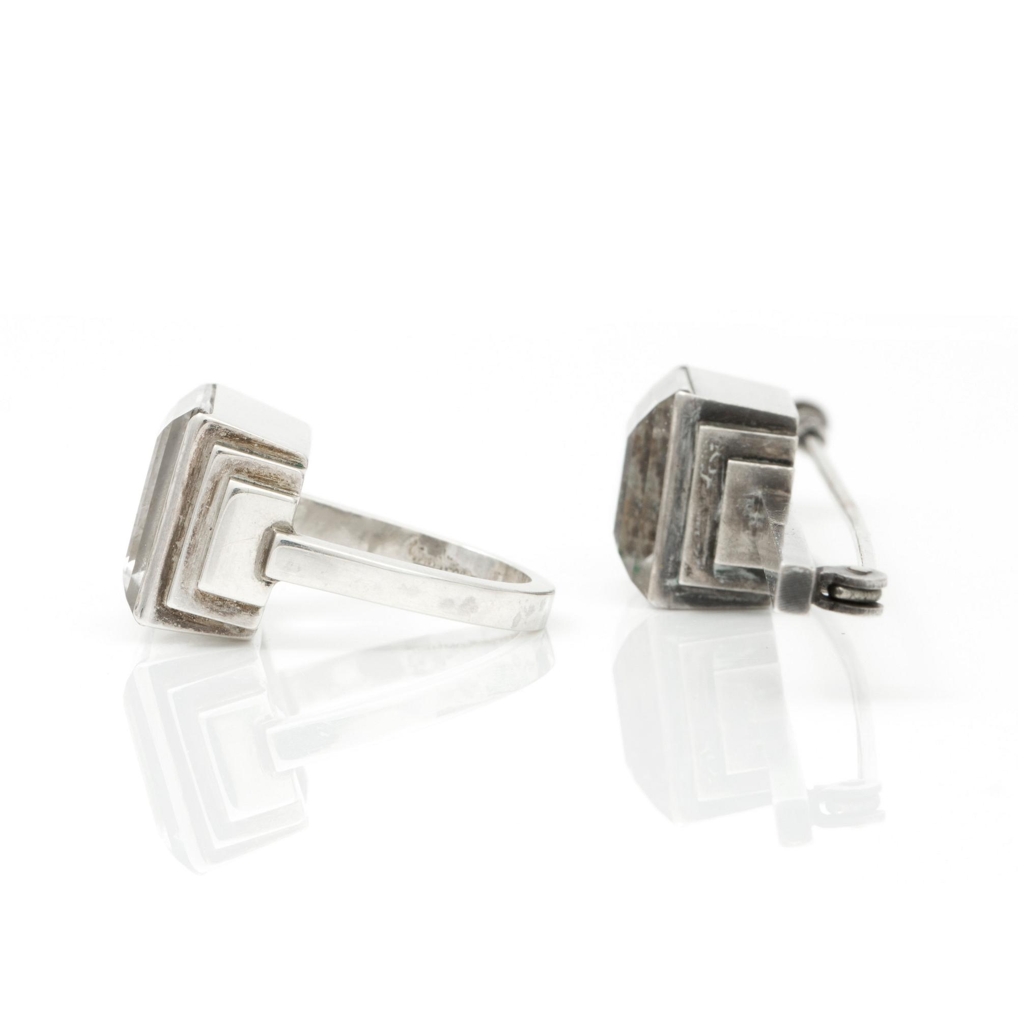 RING samt BROSCH, Wiwen Nilsson, Lund, 1939.