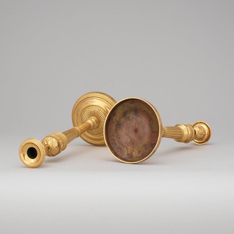 LJUSSTAKAR, ett par. Empire, 1800-talets början.