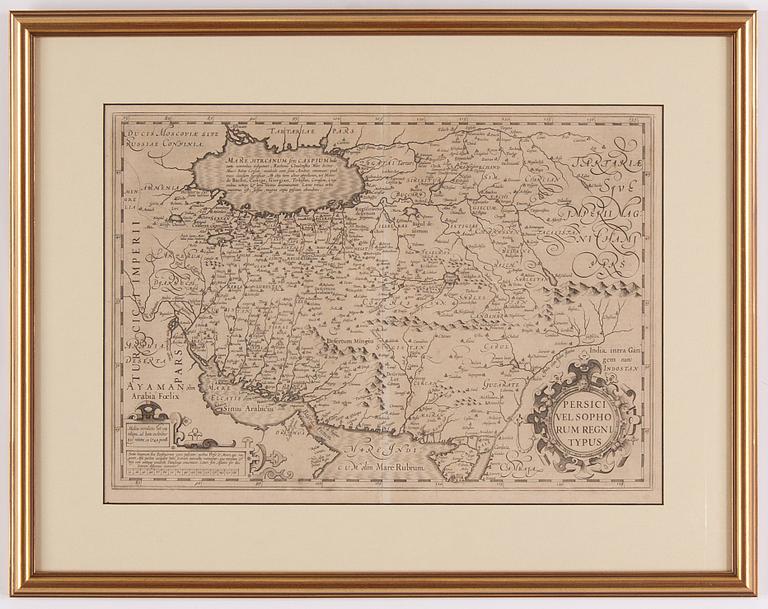 Karta, av Gerhard Mercator,  troligen 1600-tals avdrag.