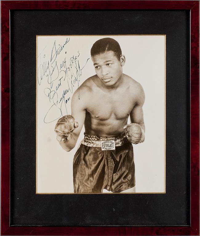 AUTOGRAF, Sugar Ray Robinson. 1951.