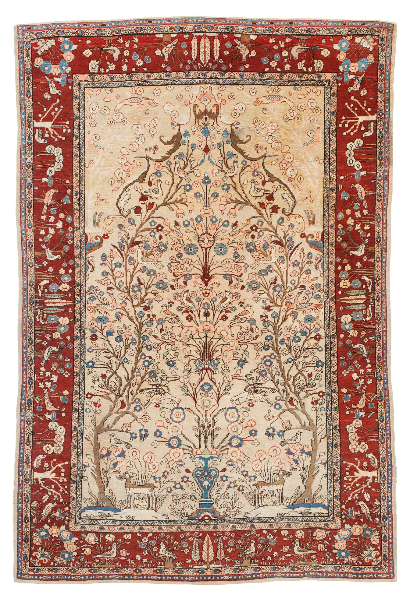 SEMI-ANTIQUE KASHAN PROBABLY. 205 x 138,5 cm.