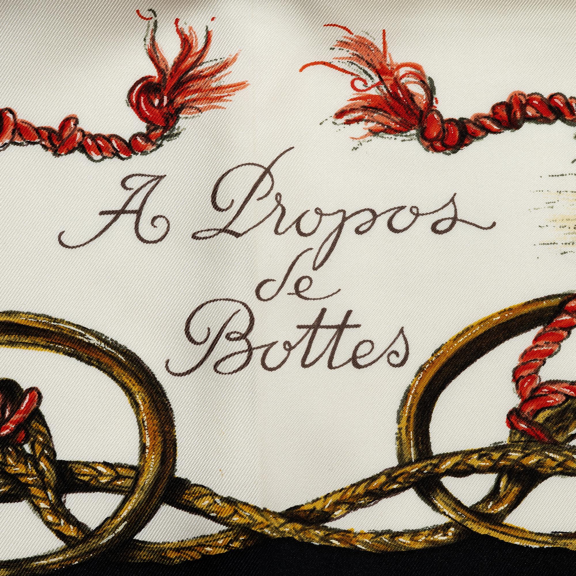 Hermès, scarf, "A Propos de Bottes".