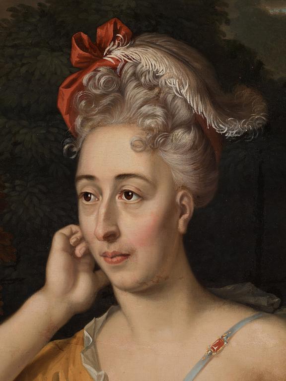 Lucas von Breda dä Attributed to, Allegory portrait of a lady.