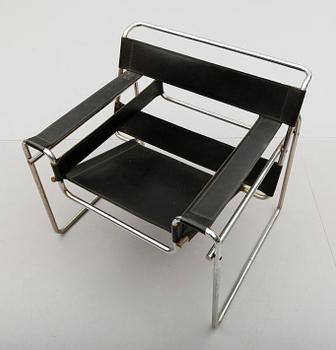 FÅTÖLJ, efter Marcel Breuer, "Wassily", 1900-talets andra hälft.
