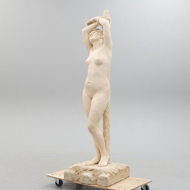 GUSTAF MALMQUIST, skulptur, gips, signerad.
