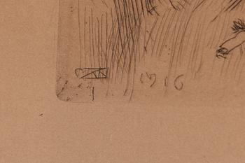 Anders Zorn, "Självporträtt i vargskinnspäls".