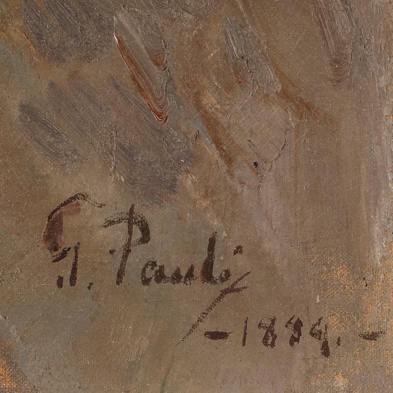 GEORG PAULI, olja på duk, signerad och daterad 1889.