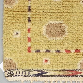 Märta Måås-Fjetterström, MATTA. "Gulrundeln". Rya. 189 x 81,5 cm. Signerad AB MMF.