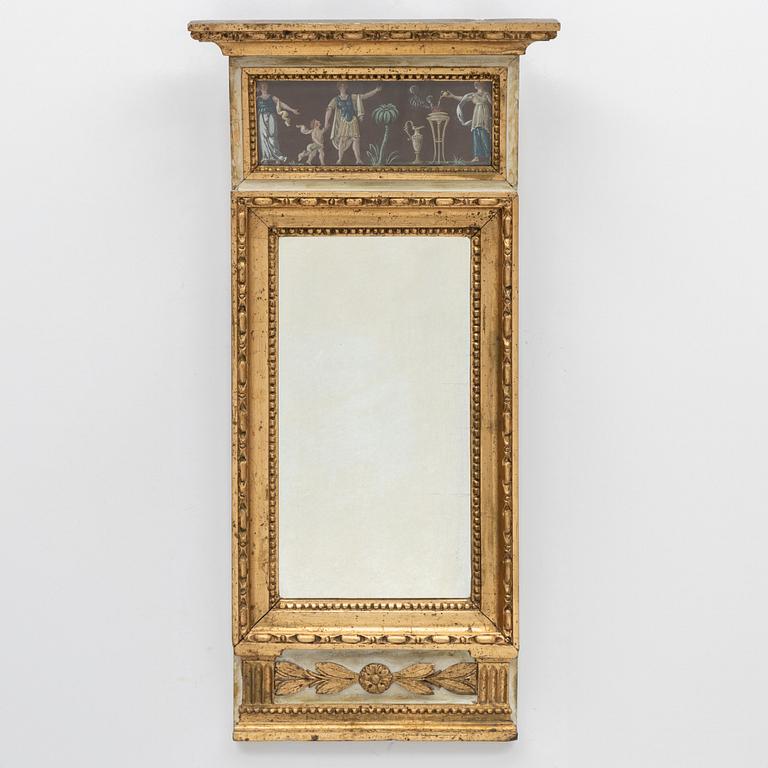Mirror, late Gustavian, circa 1800.