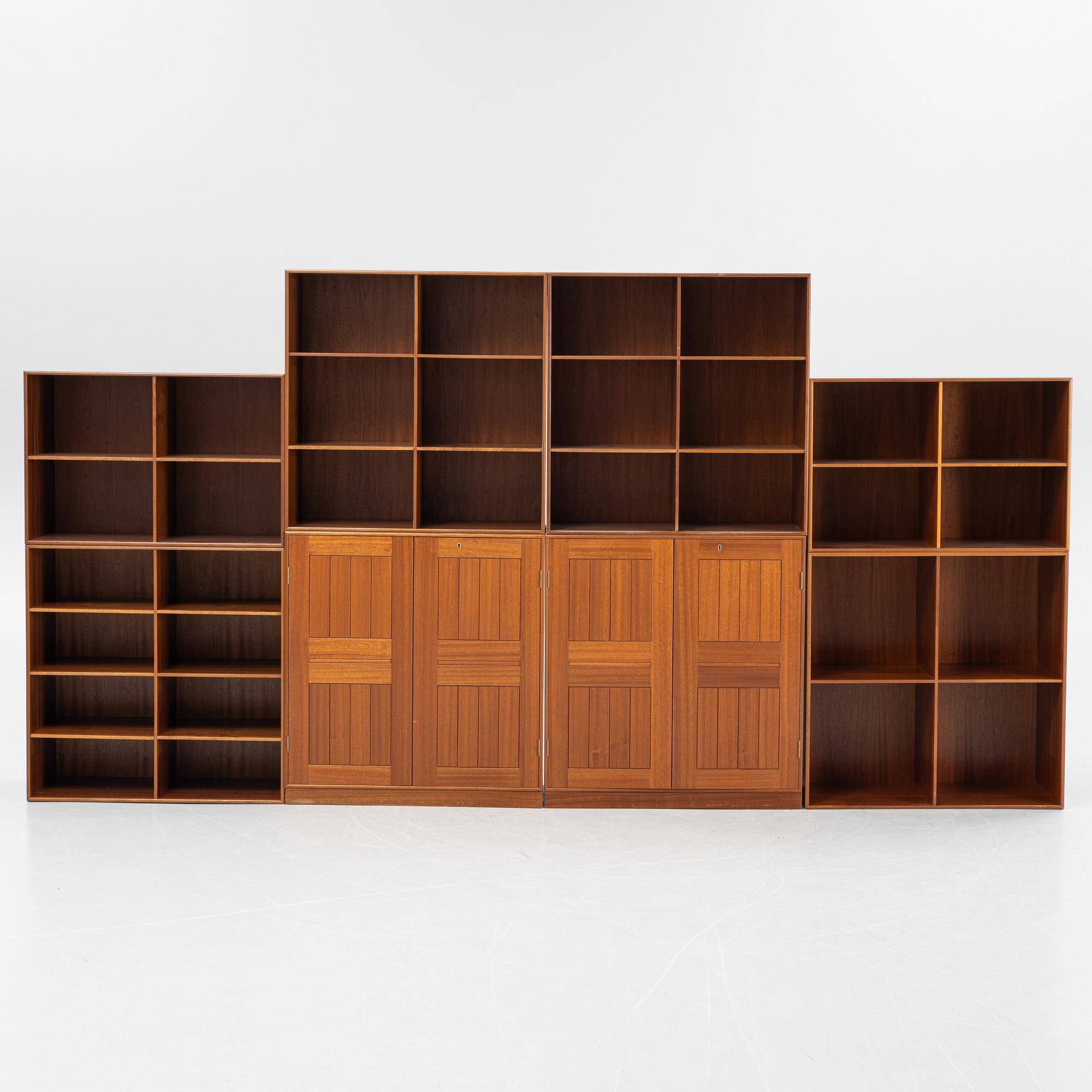 Mogens Koch, skåp, ett par, samt 6 moduler, "Byggereolen", Rud Rasmussens Snedkerier, Danmark, 1900-talets mitt.