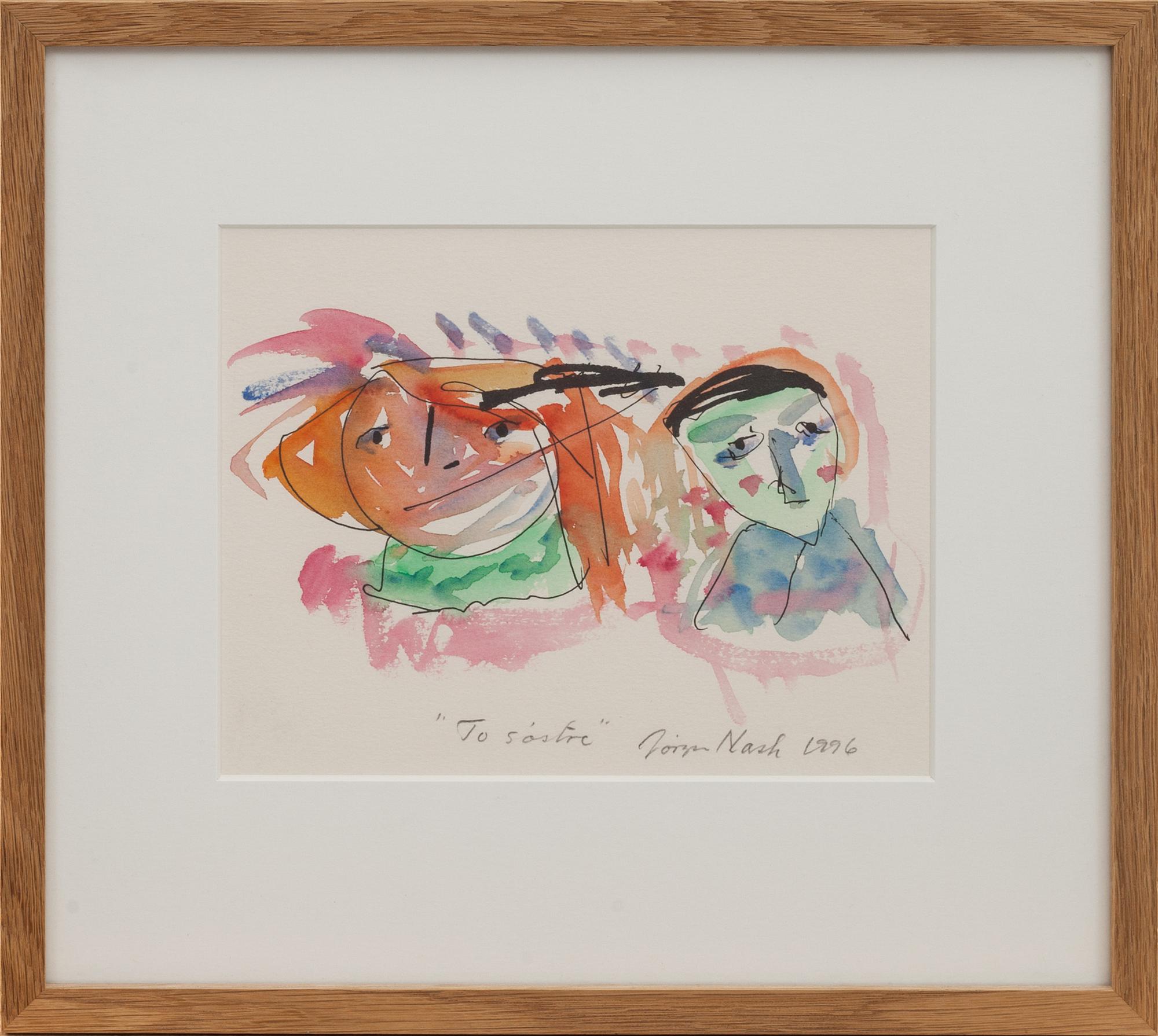 JÖRGEN NASH, akvarell. Signerad och daterad 1996.