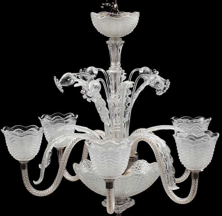 LJUSKRONA, glas, möjligen Orrefors, 1940-tal.
