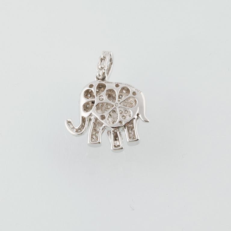 HÄNGE, 18K vitguld med 101 briljantslipade diamanter, 0.58 ct. Vikt 2,8 gram.