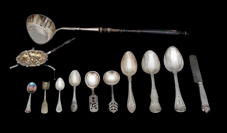 PARTI BESTICK, 24 delar, silver, mest Sverige 1800-1900-tal.