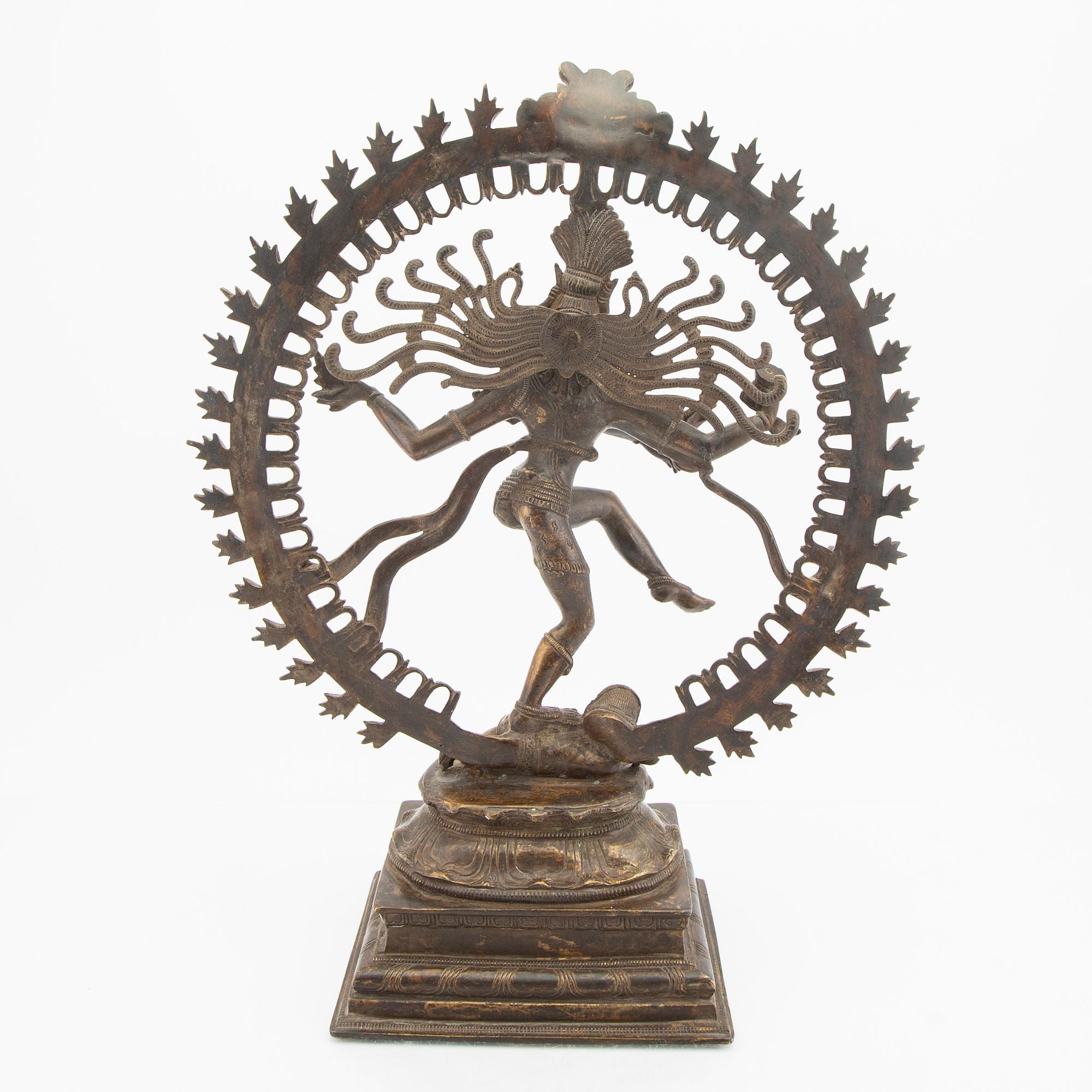 A bronze figure of Shiva Nataraja, India, early 20th Century.