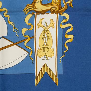Hermès, an 'Armada' silk scarf.