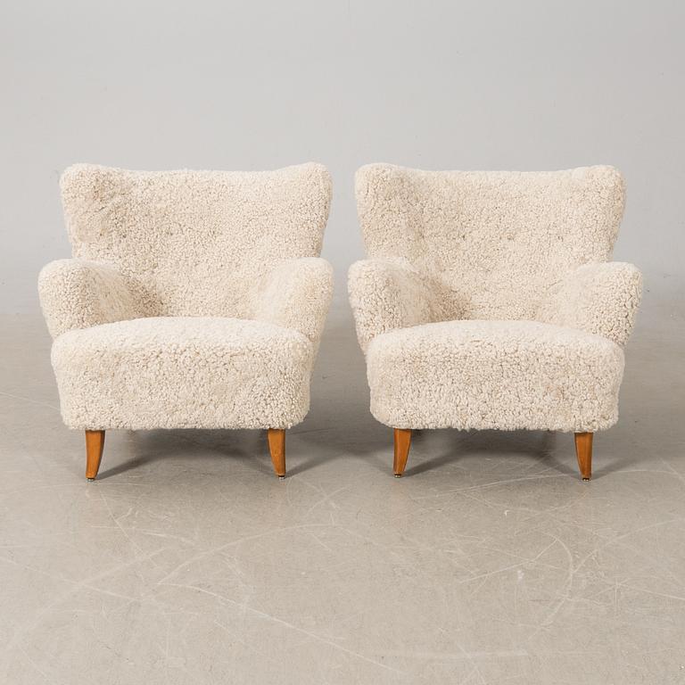 Ilmari Lappalainen, armchairs, a pair, "Laila", Asko 1950s.