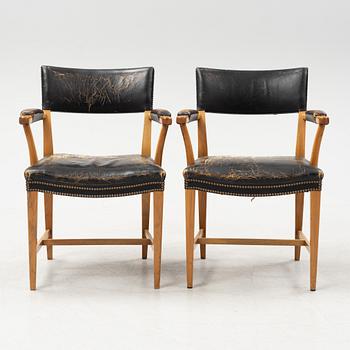 Josef Frank, a pair of mahogany armchairs, model 695, Svenskt Tenn.