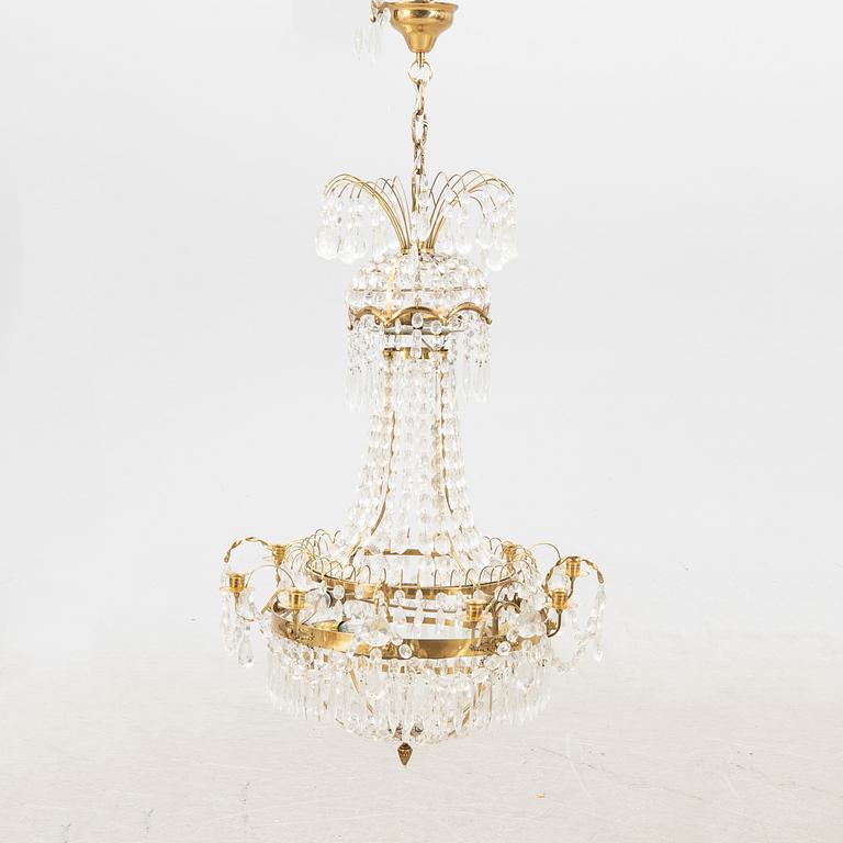 An Empire style chandelier 20th century.