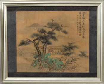 UNIDENTIFIED ARTIST, two paintings, ink and colour on silk. Qing dynasty, presumably 1897.