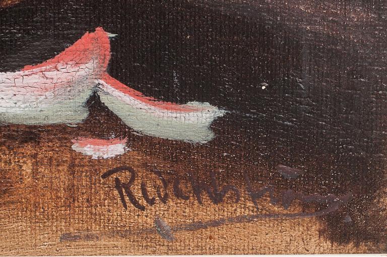 RUNE WAHLSTRÖM, olja på pannå, signerad.