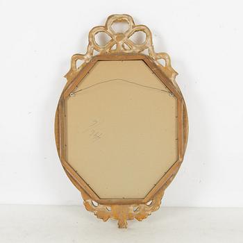 A Gustavian style mirror, mid 20th century.