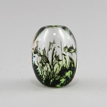 VAS, glas, "fiskgraal" Edward Hald, Orrefors, omkring 1900-talets mitt.