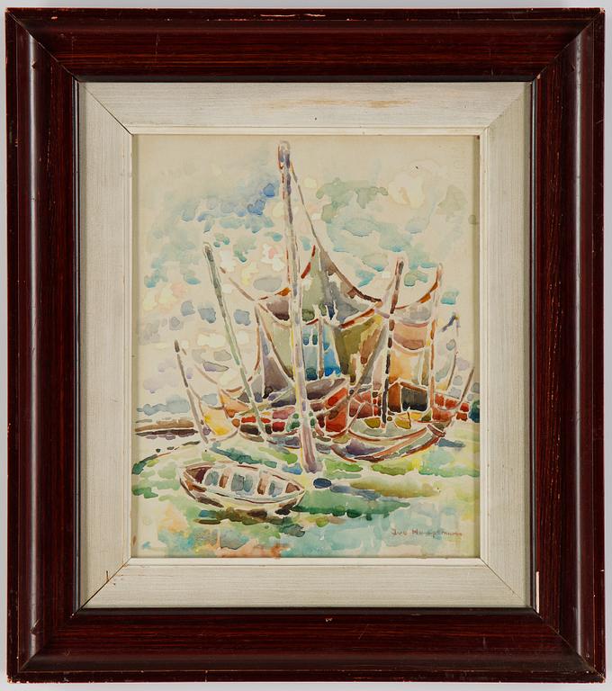 Ivo Hauptmann, watercolour, signed.