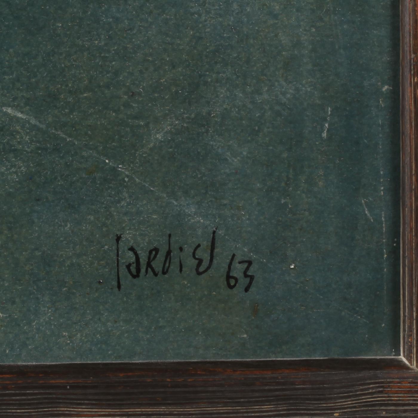 JOSÉ PAREDES JARDIEL, olja på papper, signerad och daterad 63.