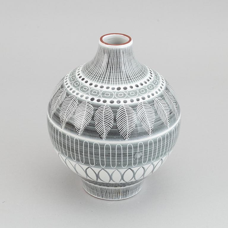 Ingrid Atterberg, Vase "Grafika", Upsala Ekeby, 1950's.