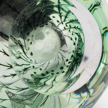 Edward Hald, a Fish Graal vase, Orrefors.