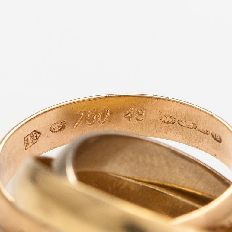 les Must de Cartier, an 18K gold ring "Trinity". Marked les Must de Cartier, 48.