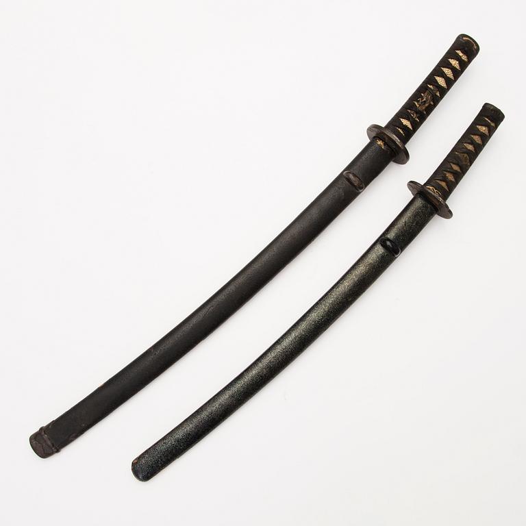 Two 19th Century Japanese Wakizashi swords.