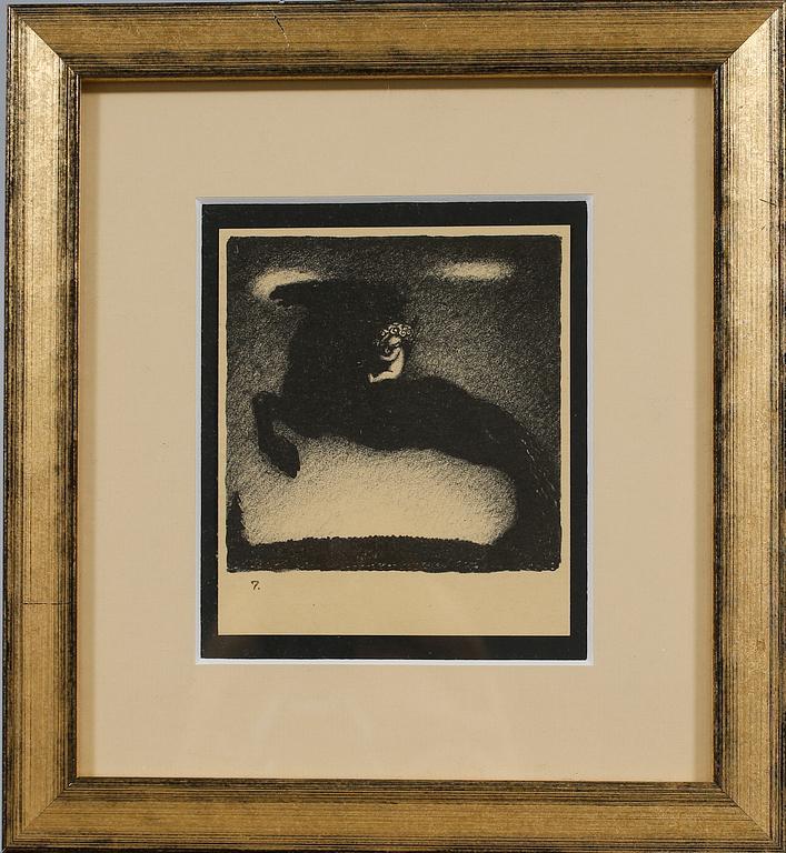 JOHN BAUER, litografi, osignerad.