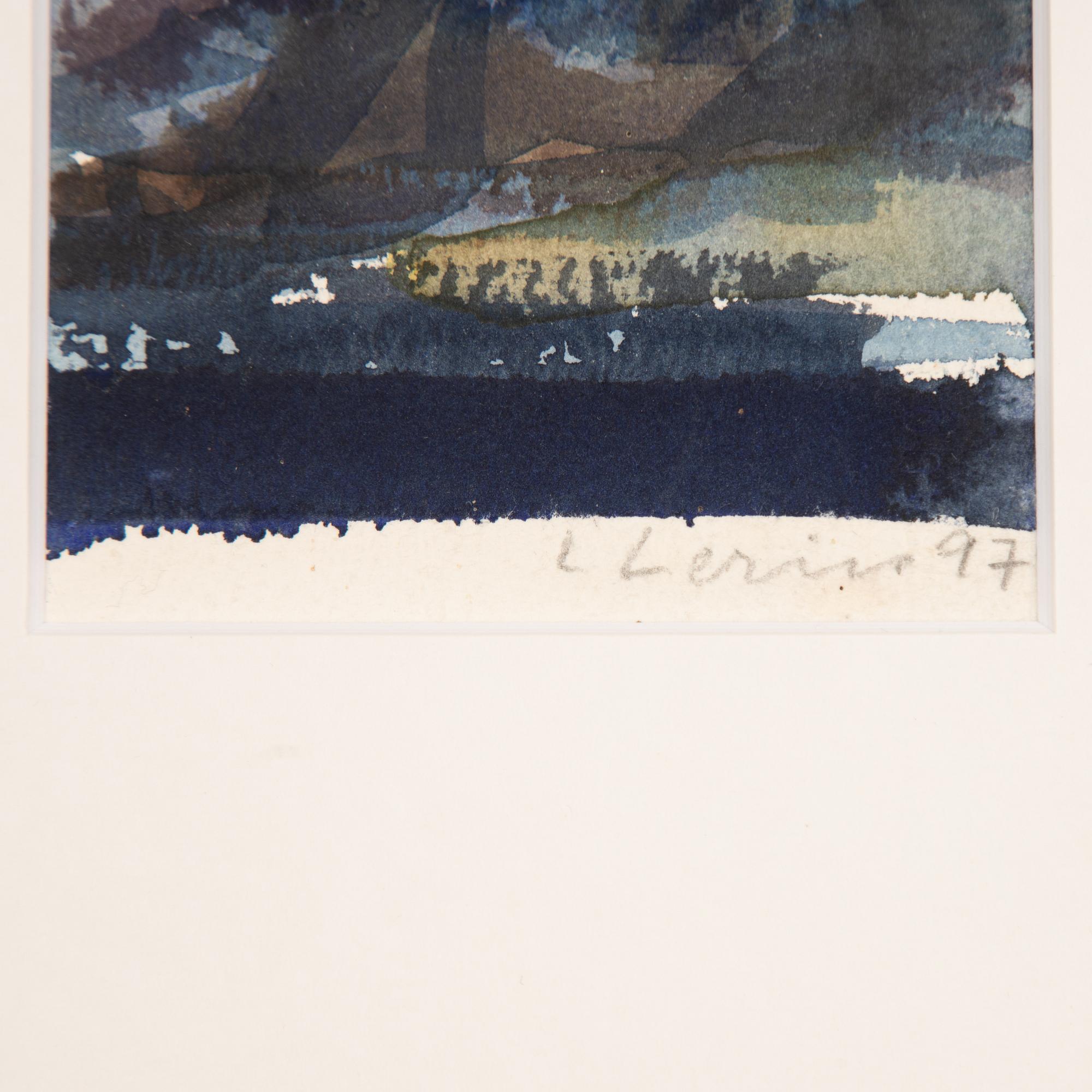 Lars Lerin, Storm clouds, Lofoten.