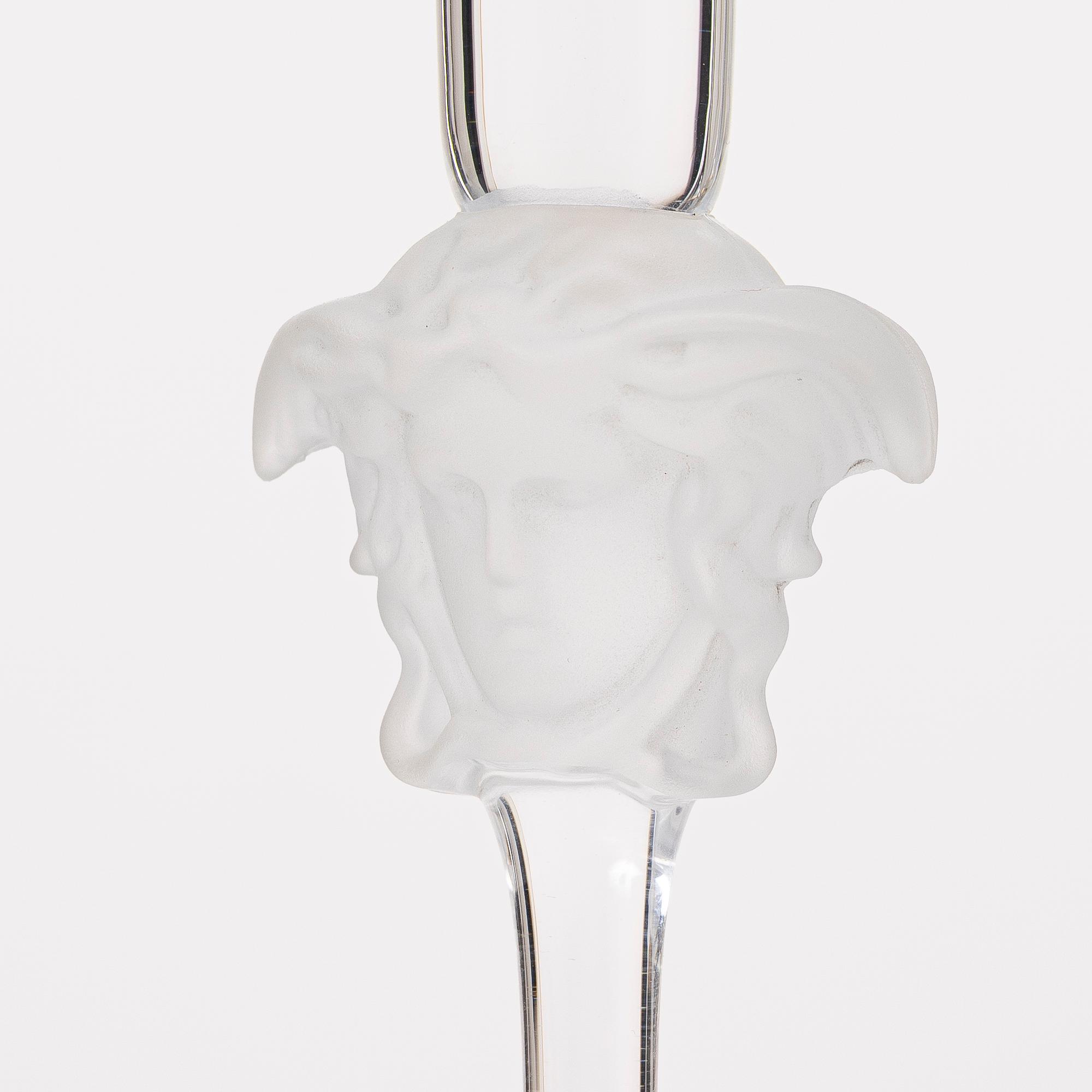 Versace, seven 'Medusa' champagne flutes, Rosenthal, Germany.