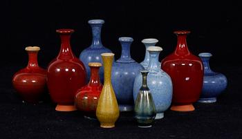 MINIATYRER, 10 st, stengods, bl a John Andersson, Höganäs.