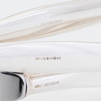 Tapio Wirkkala, bestickuppsättning, 19 dlr, silver, "Tapio", Kultakeskus, Tavastehus 1980-tal.