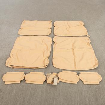 Upholstery leather, Bruno Mathsson, 2 pcs "Ingrid", Dux, To high Ingrid.